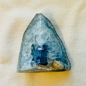 West Elm Agate Geode Book End in Blue